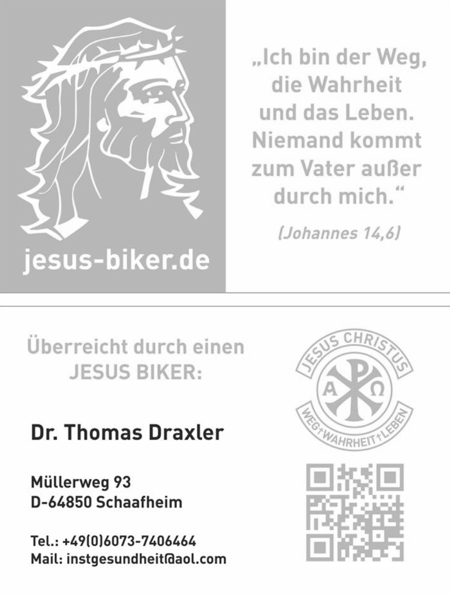 15.06.2018 | Visitenkarten für JESUS BIKER®