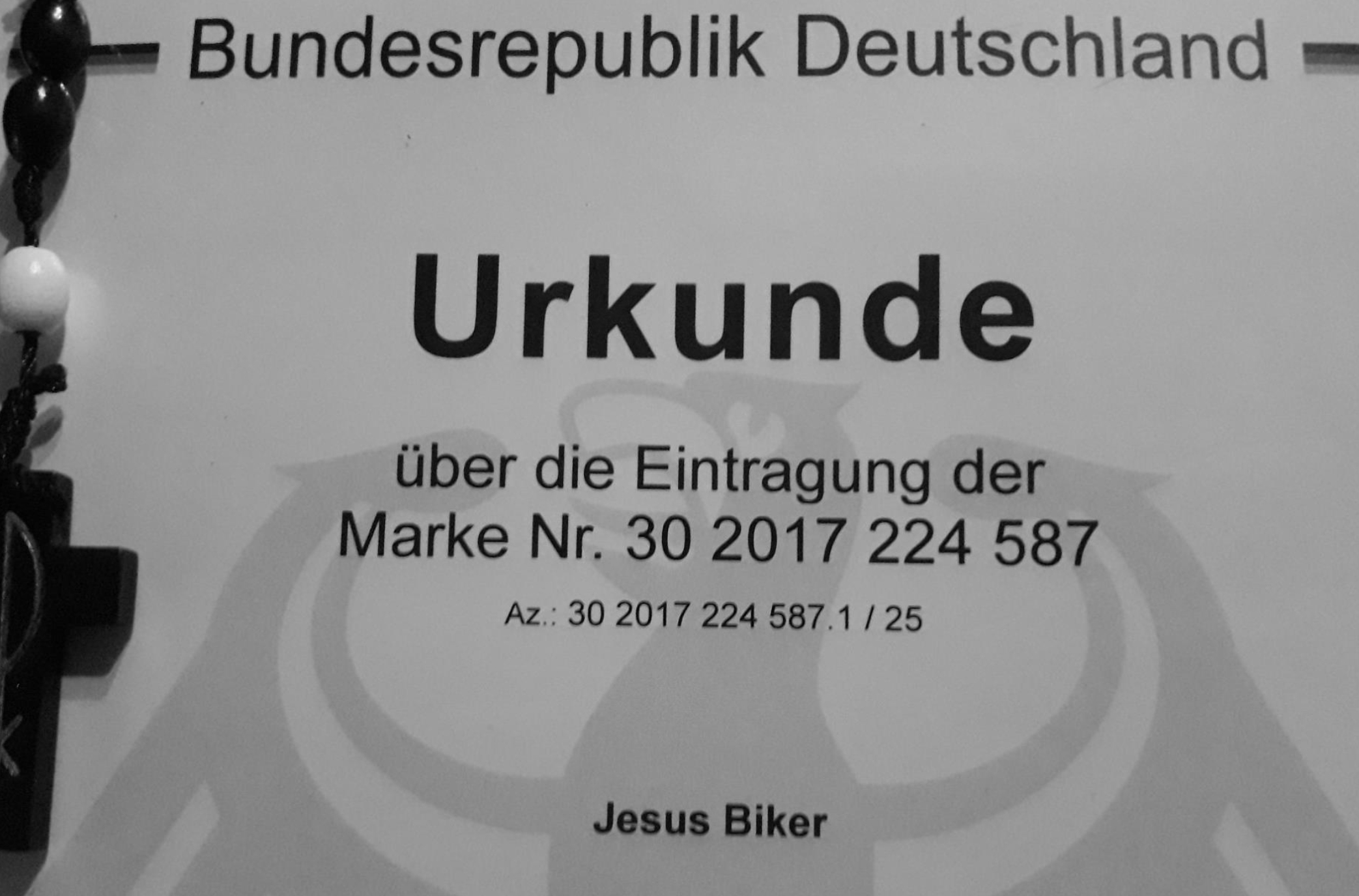 19.11.2018 | Markeneintragung JESUS BIKER®
