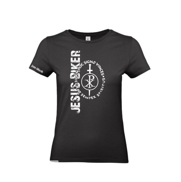 Damen T-Shirt: JESUS BIKER® "Unter diesem Zeichen wirst Du siegen"