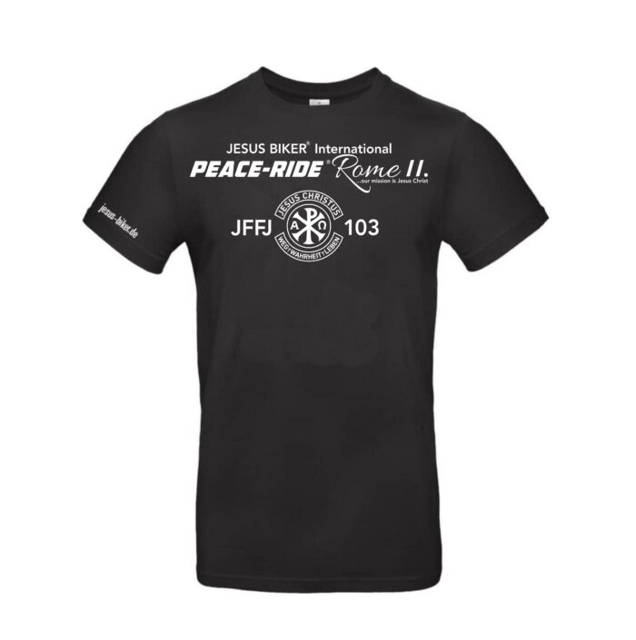 Herren T-Shirt: JESUS BIKER® PEACE-RIDE® ROME II.