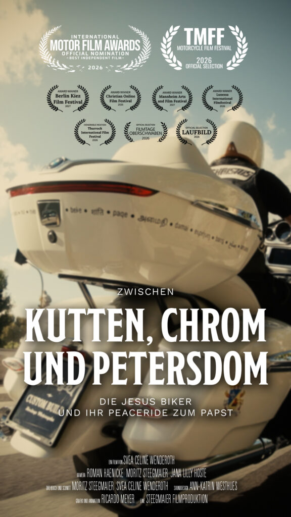 Zwischen Kutten, Chrom und Petersdom – Die Jesus Biker und ihr Peaceride zum Papst_Plakat_Auszeichnungen